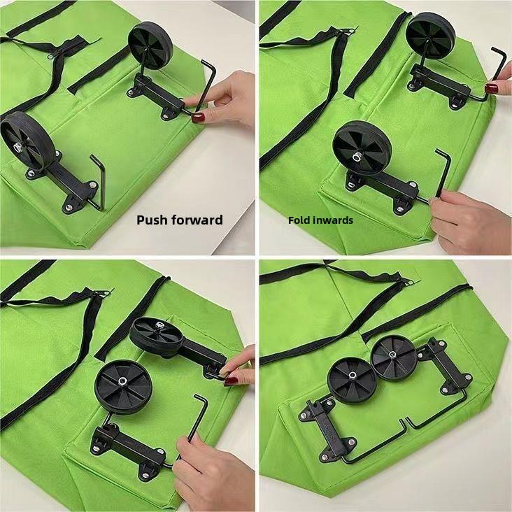 EasyRoll™ Grocery Bag Carry It or Roll It • Folds Flat for Easy Storage