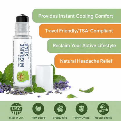 CoolRelief™ Head & Neck Roll-On Peppermint Cooling • Easy Roll-On • Travel Friendly