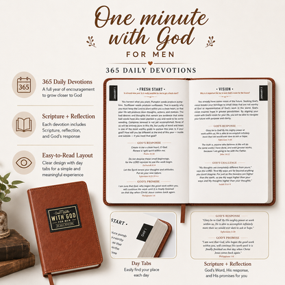 One Minute With God: 365 Days Closer to Him - Men