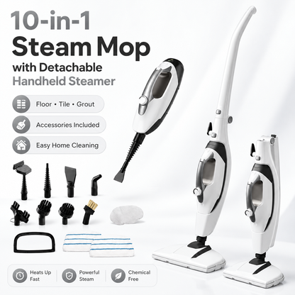 10-in-1 Corded Upright Steam Mop