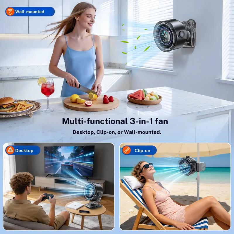 TurboClip™ 100-Speed Rechargeable Fan