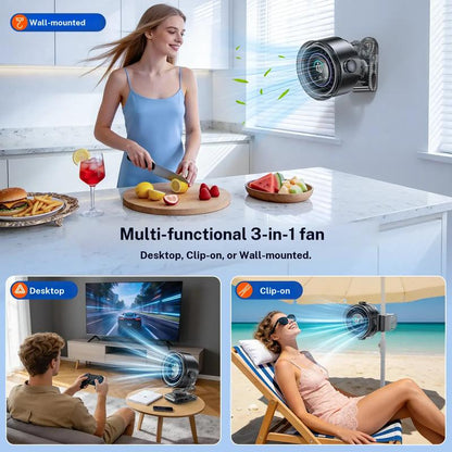 TurboClip™ 100-Speed Rechargeable Fan
