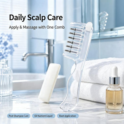 ScalpFlow™ Applicator Comb Refillable • Root Application • Scalp Massage