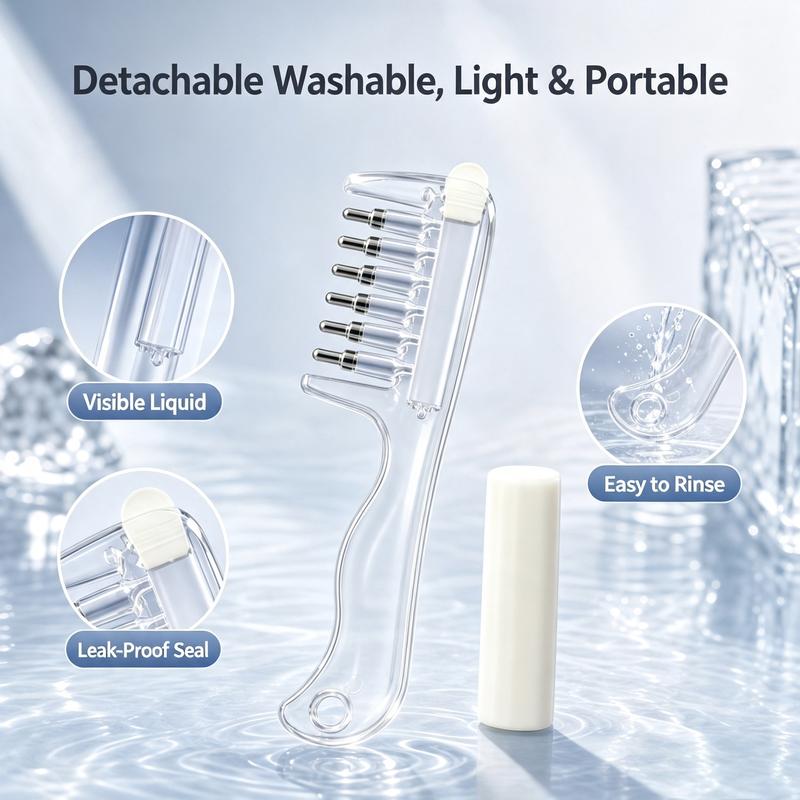 ScalpFlow™ Applicator Comb Refillable • Root Application • Scalp Massage