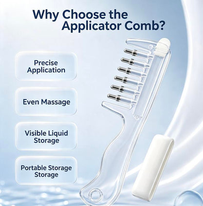 ScalpFlow™ Applicator Comb Refillable • Root Application • Scalp Massage