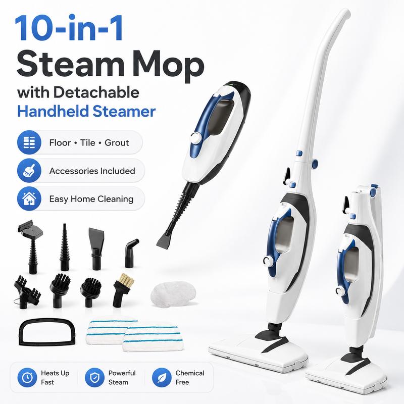 10-in-1 Corded Upright Steam Mop