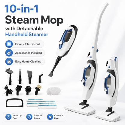 10-in-1 Corded Upright Steam Mop