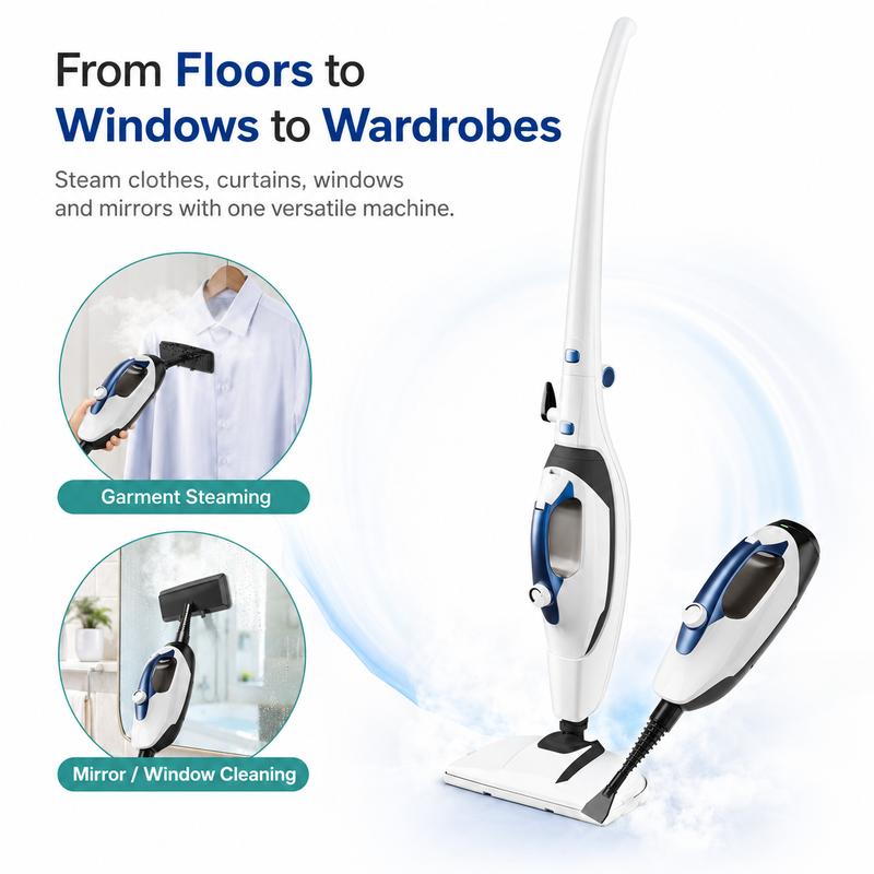 10-in-1 Corded Upright Steam Mop