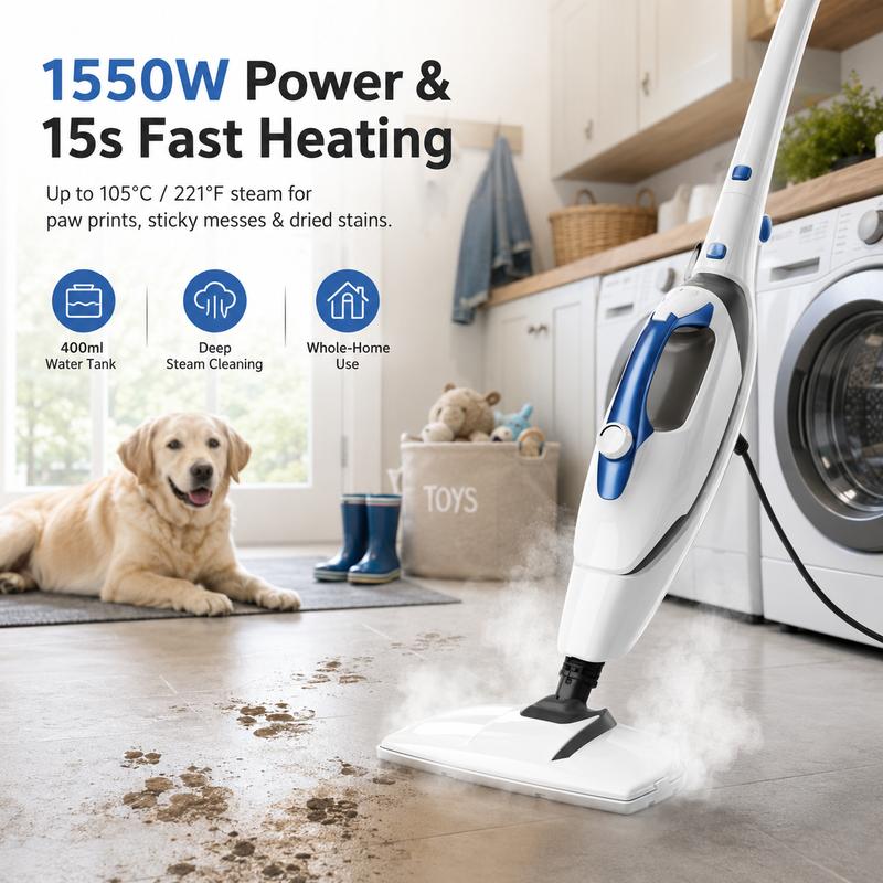 10-in-1 Corded Upright Steam Mop