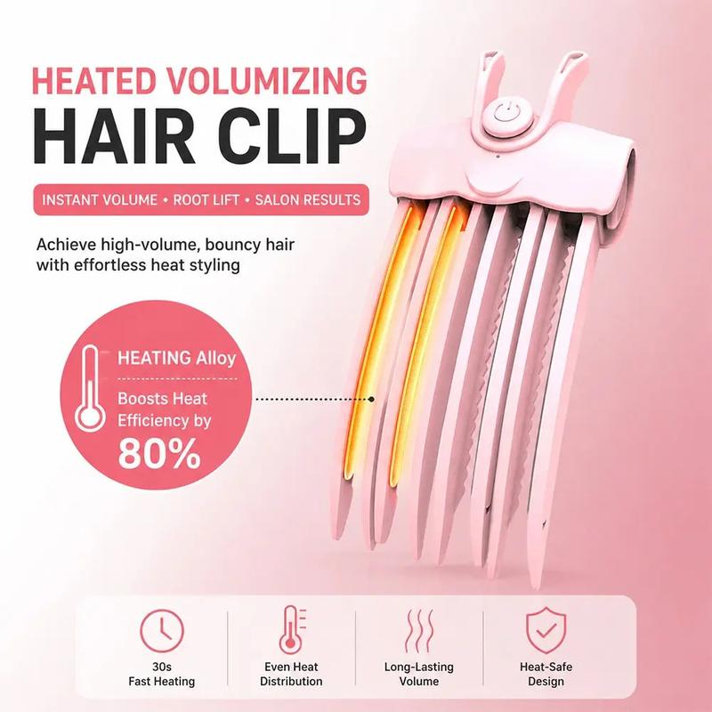 Heated Hair Root Volumizer 2 Heat Settings • Rechargeable • Instant Root Lift