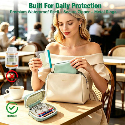 PillPouch™ 14-Day Medication Organizer — 14 Reusable Color-Coded Pouches