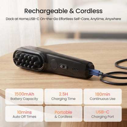Red Light Lymphatic Scalp Massager™ Lymphatic Massage • Deep Kneading • Scalp & Body