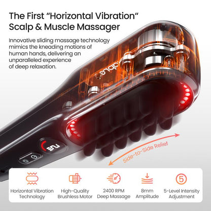Red Light Lymphatic Scalp Massager™ Lymphatic Massage • Deep Kneading • Scalp & Body
