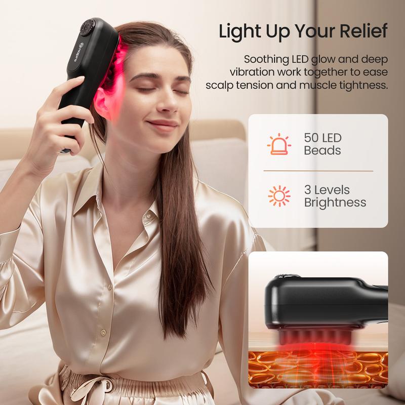 Red Light Lymphatic Scalp Massager™ Lymphatic Massage • Deep Kneading • Scalp & Body