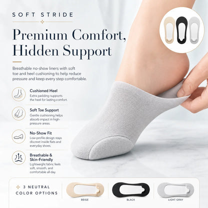 Soft Stride CloudLiner™ — Cushioned No-Show Orthopedic Sock