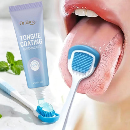 FreshBreath™ Tongue Cleaning Gel Cleans Tongue Buildup • Fresher Breath • Daily Oral Care