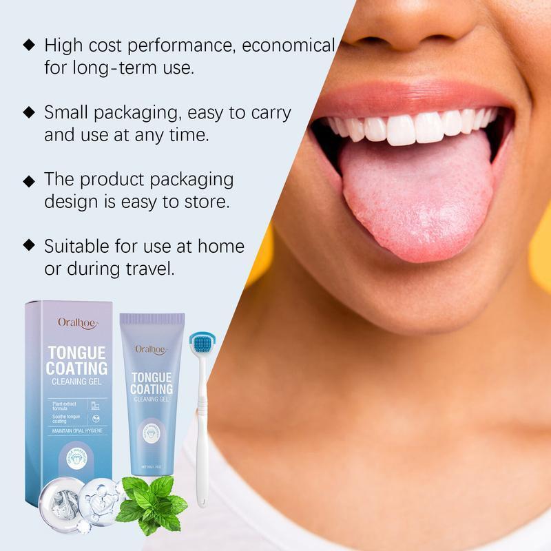 FreshBreath™ Tongue Cleaning Gel Cleans Tongue Buildup • Fresher Breath • Daily Oral Care