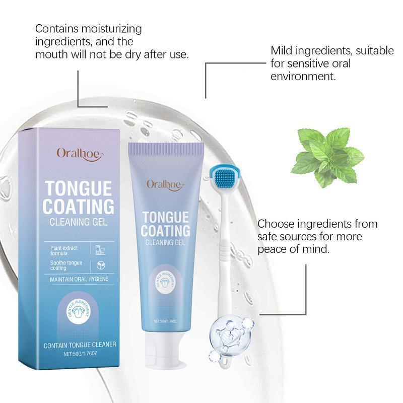 FreshBreath™ Tongue Cleaning Gel Cleans Tongue Buildup • Fresher Breath • Daily Oral Care