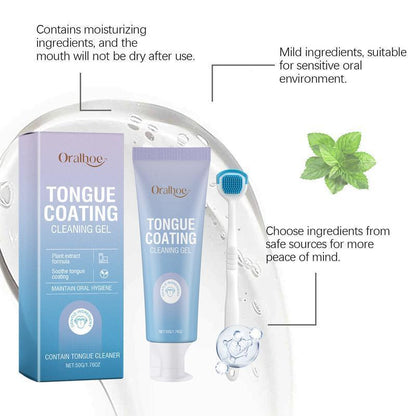FreshBreath™ Tongue Cleaning Gel Cleans Tongue Buildup • Fresher Breath • Daily Oral Care