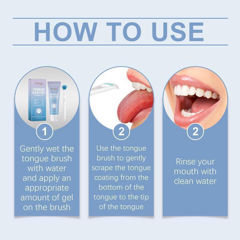 FreshBreath™ Tongue Cleaning Gel Cleans Tongue Buildup • Fresher Breath • Daily Oral Care