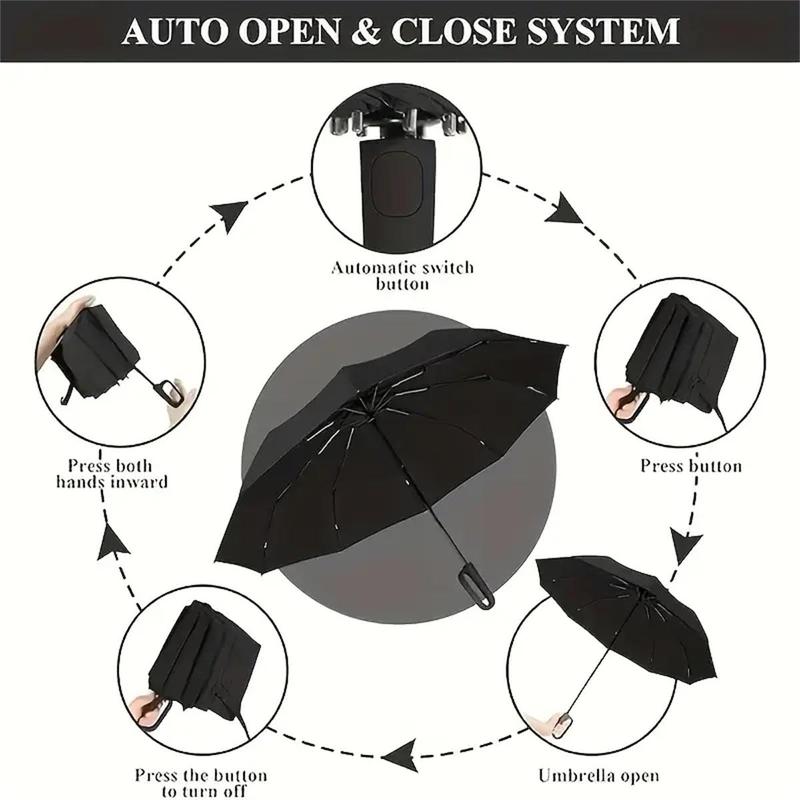 Hanul™ Automatic Umbrella Auto Open • Rotating Loop Handle • Windproof