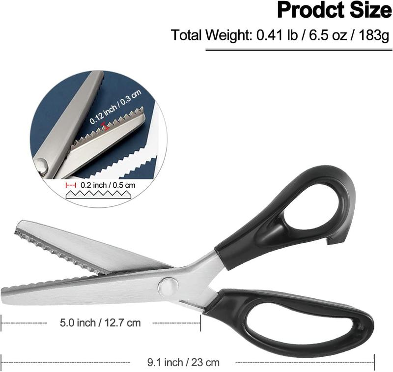ZigCut™ Fabric Scissors  Serrated Edge • Clean Cuts • Perfect for Sewing & Crafts