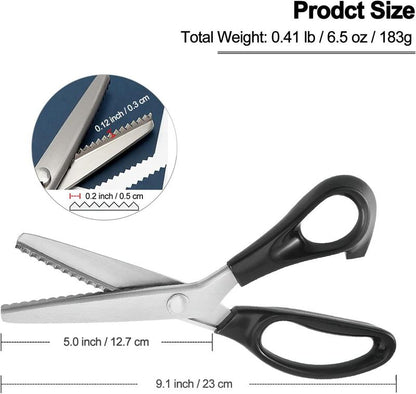 ZigCut™ Fabric Scissors  Serrated Edge • Clean Cuts • Perfect for Sewing & Crafts