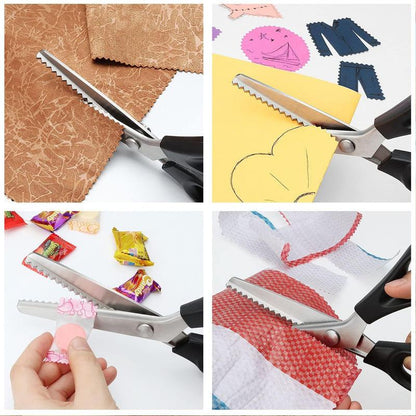 ZigCut™ Fabric Scissors  Serrated Edge • Clean Cuts • Perfect for Sewing & Crafts