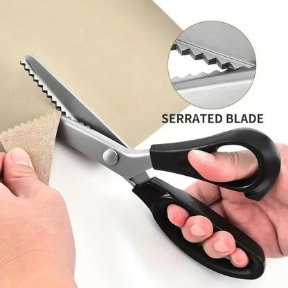 ZigCut™ Fabric Scissors  Serrated Edge • Clean Cuts • Perfect for Sewing & Crafts