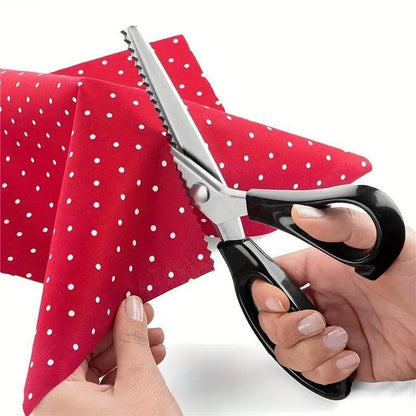 ZigCut™ Fabric Scissors  Serrated Edge • Clean Cuts • Perfect for Sewing & Crafts